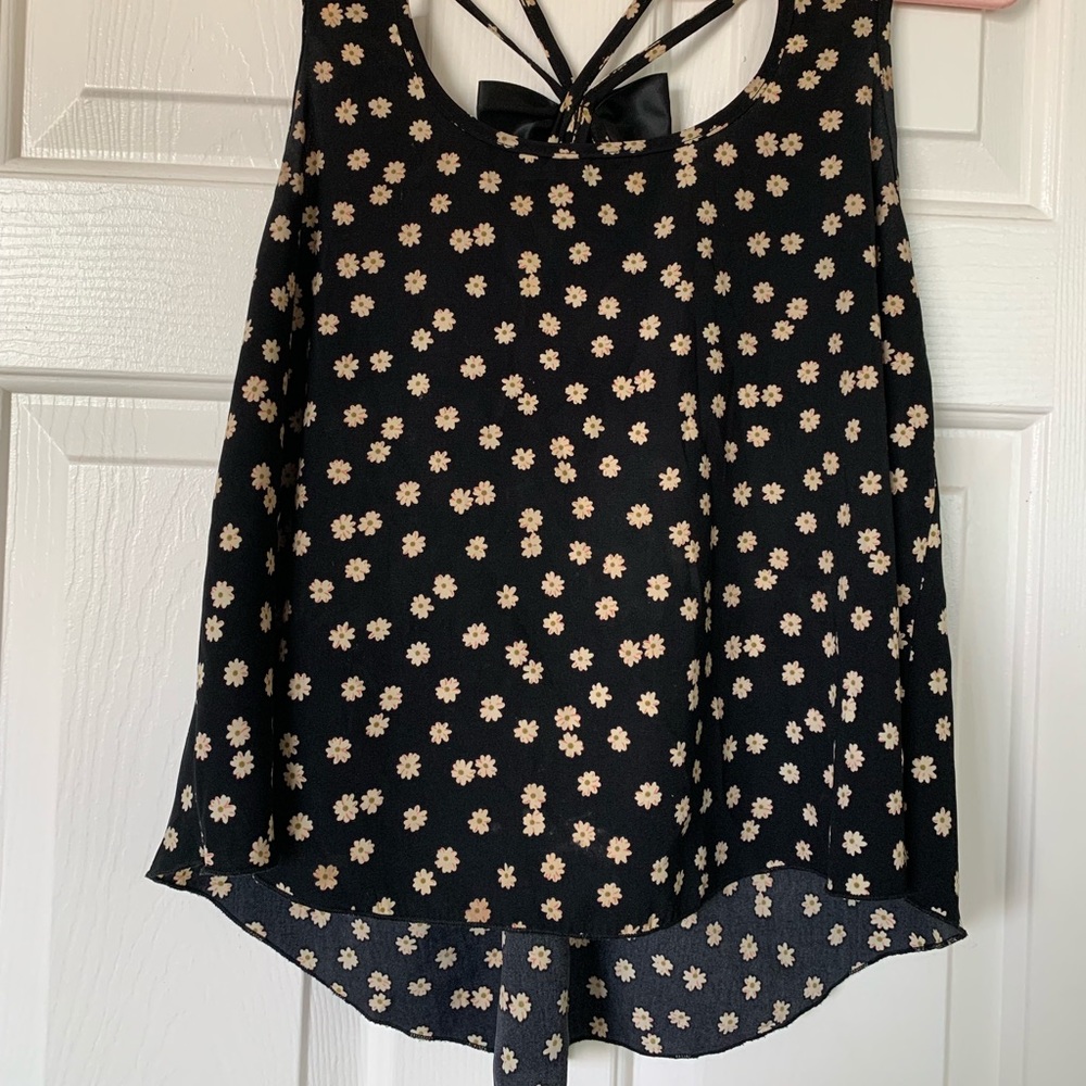 Cross backed top.
